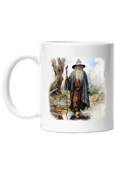 StoryGift Romania Cana Cu Gandalf, Personaj Fictiv, Stapanul Inelelor, Multicolor 330 ml, Ceramica, Cu Maner Alb