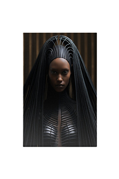 StoryGift Romania Tablou Canvas: Femeie Cu Costum Negru- Portret Și Frumusețe...