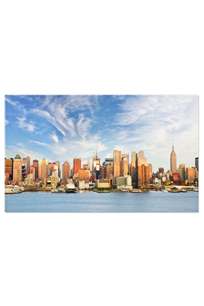 StoryGift Romania Tablou Canvas Manhattan Inainte De Apus, Skyline, Oras, Riv...