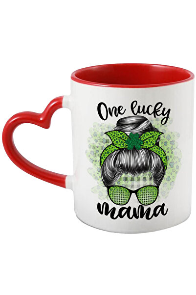 StoryGift Romania Cana cu mesajul "One lucky mama", ilustratie, o mama noroco...