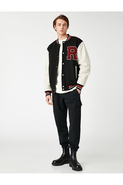 Koton Jogger Sweatpants with Cargo Pocket, Zipper Detail and Tied Waist