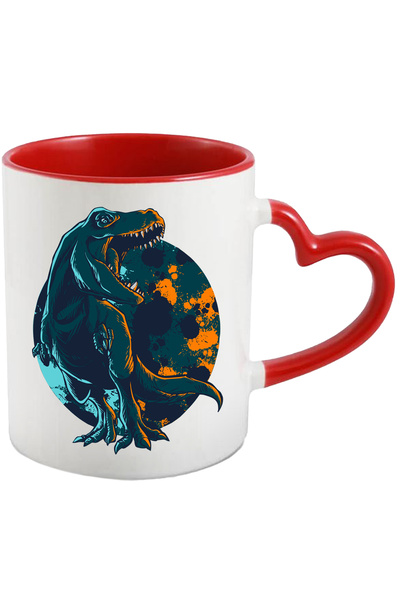 StoryGift Romania Cana Cu Dinozaur, T-rex, Colti, Abstract, Multicolor 330 ml...