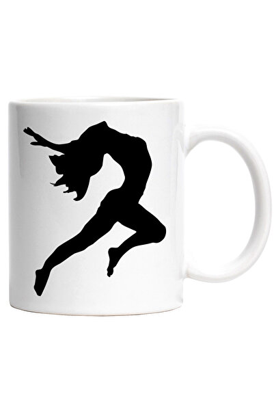 StoryGift Romania Cana cu o fata care danseaza bucuroasa cu Maner Alb, Cu Man...