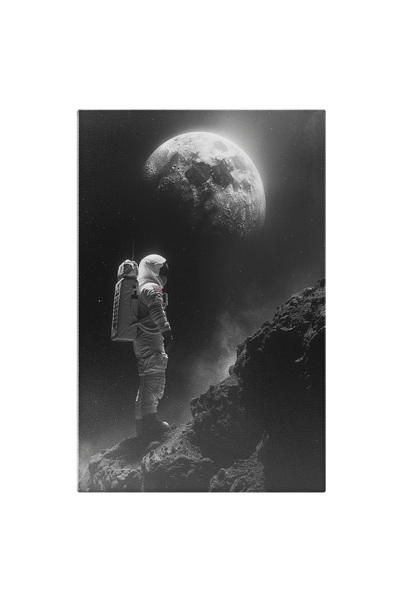 StoryGift Romania Tablou Canvas: Astroanutul Curajos Sub Lumina Lunii - În Căutarea Stelelor Ascunse Pictura Dig