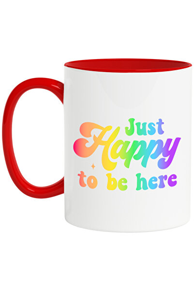 StoryGift Romania Cana cu mesajul "Just happy to be here" - fericit sa fii ai...