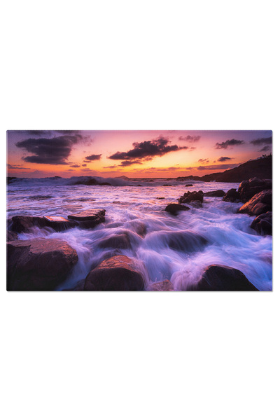 StoryGift Romania Tablou Canvas Apus Pe Stancile De La Marea Neagra - Priveliste Breathtaking