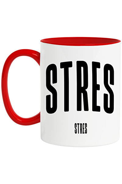 StoryGift Romania Cana Cuvantul Stres, Motivational, Self Help, Intelegere de Sine, Apreciere, Spe, Cu Maner Rosu STG