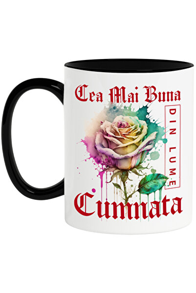 StoryGift Romania Cana Cu Textul Cea Mai Buna Cumnata, Din Lume, Floare, Tran...