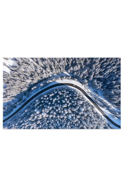 StoryGift Romania Tablou Canvas Peisaj Natural De Iarna, Vedere Aeriana A Dru...