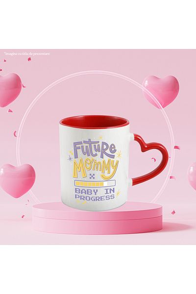 StoryGift Romania Mug With Message In English Future Mommy Baby In Progress, Mom, Baby, Child, St, With, STG