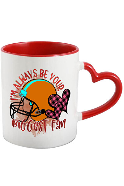 StoryGift Romania Cana cu inimioare si casca pentru fotbal american cu mesaju...