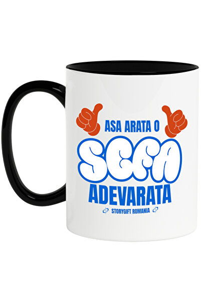 StoryGift Romania Cana cu Maini Stil Mickei Mouse Iubitorii Munca Text Asa Ar...