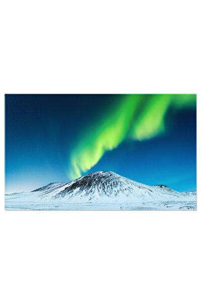 StoryGift Romania Tablou Canvas Aparitie Aurorii Boreale Peste Munte Intr-o N...