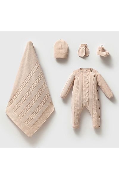 Nipperland 100% Organic Cotton Gots Safety Certified Set of 5 Hospital Release 0-3Months Newborn
