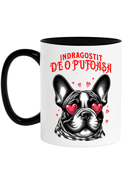 StoryGift Romania Cana Caine pug indragostit de o pufoasa iubire , 330ml, Cer...