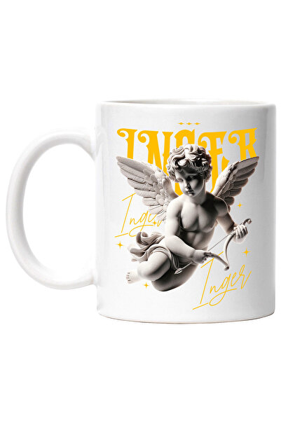 StoryGift Romania Cana cu Copil Statuie Inger Cu Aripi Text Motivational, Cer...