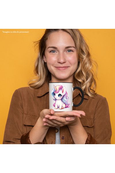 StoryGift Romania Mug with a unicorn | illustration | playful | for children | mythical creature | mane, With,STG.