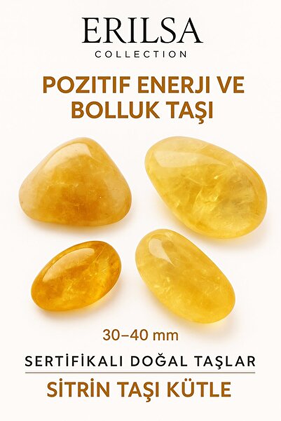 Tesbih Atölyesi Sertifikalı Aaa Kalite Gerçek Sitrin Taşı Kütle