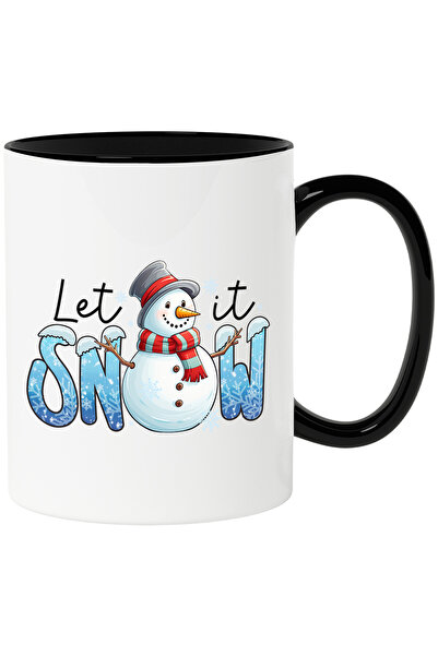 StoryGift Romania Cana cu un om de zapada cu mesajul "Let it Snow", Craciun f...