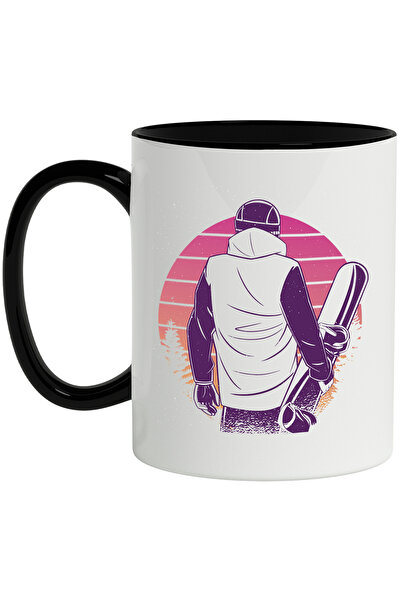 StoryGift Romania Cana Cu Snowboard, Retro, Vaporwave, Echipament, Sport, Mul...