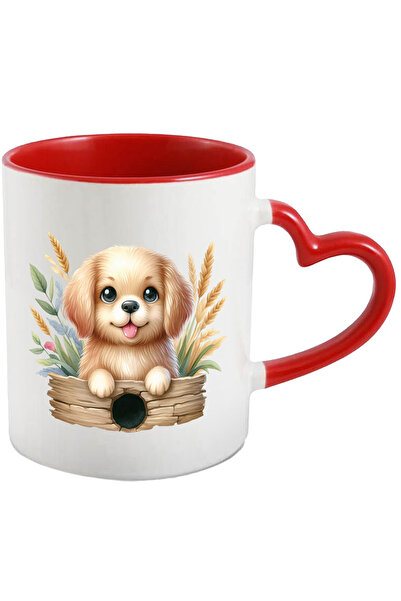 StoryGift Romania Cana cu un catelus Golden Retriever vesel | ilustratie | na...