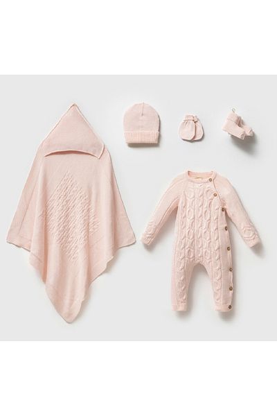 Nipperland 100% Organic Cotton Gots Safety Certified Swaddled Set of 5 Hospital Release 0-3Months Newborn