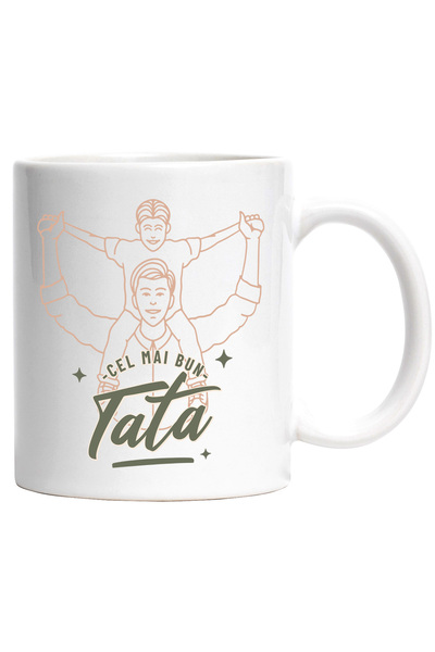StoryGift Romania Cana cu Tata Si Fiu Veseli Text Cel Mai Bun Tata Din Lume, ...