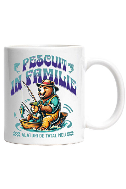 StoryGift Romania Cana cu Urs Batran Si Pui Imbracaminte Colorata In Barca Cu...