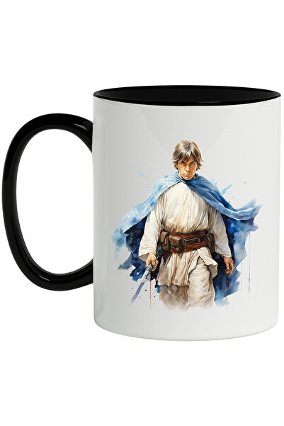 StoryGift Romania Cana Cu Luke Skywalker, Personaj Fictiv, Film, Star Wars, Multicolor 330 ml, Cer, Cu Maner Negru