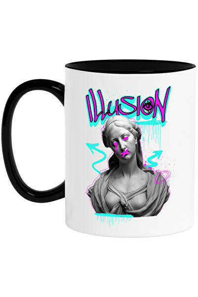 StoryGift Romania Cana cu Statuie Greceasca Text Stil Graffiti Urban Illusion...