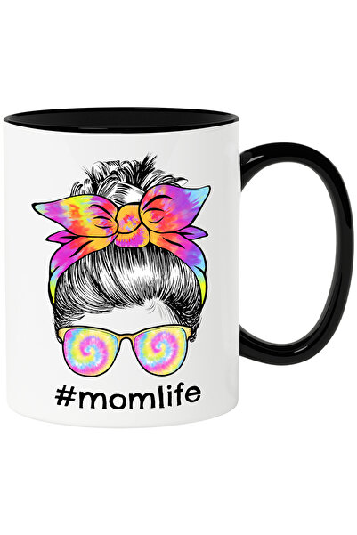 StoryGift Romania Cana cu mesajul "#Momlife", ilustratie, mama, viata, gospod...