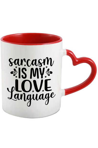 StoryGift Romania Cana cu stelute si mesajul "Sarcasmul este limbajul meu de ...