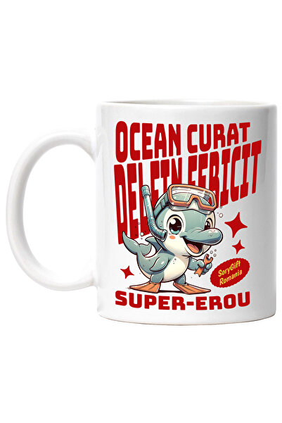 StoryGift Romania Cana ocean curat delfin fericit super-erou maritim, 330ml, ...