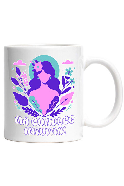 StoryGift Romania Cana Ma Conduce Intuitia Mesaj Pozitiv Fata, 330ml, Ceramic...