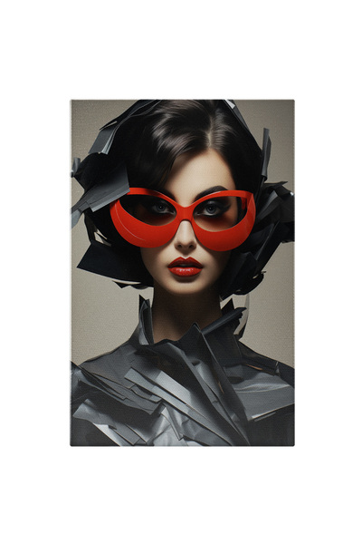 StoryGift Romania Tablou Canvas: Portret Dramatic Și Futurist Al Unei Femei C...