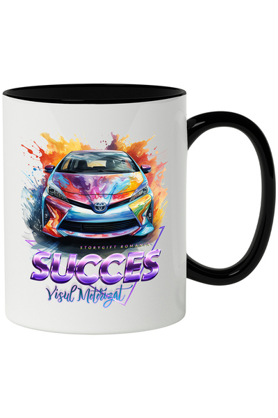 StoryGift Romania Cana Cu Mesaj Succes Visul Motorizat, Triunghi, Masina, Toy...