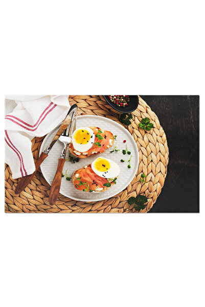 StoryGift Romania Tablou Canvas: Micul Dejun Delicios - Oua Cu Somon Si Branza