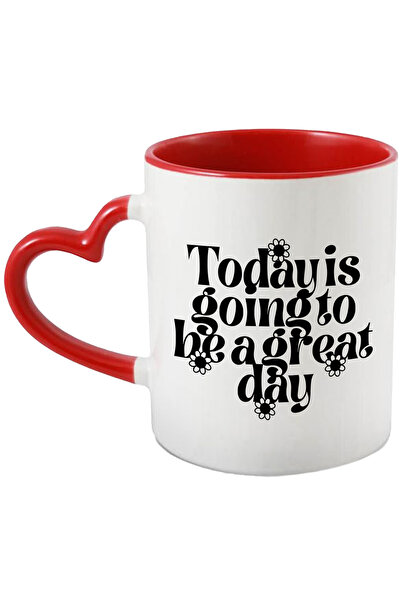 StoryGift Romania Cana cu floricele si mesajul "Ziua de azi va fi o zi minuna...