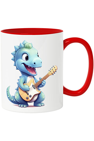 StoryGift Romania Cana cu un dinozaur albastru care canta la chitara | ilustr...