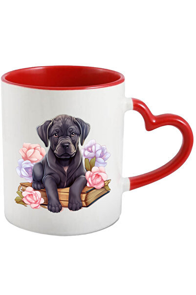 StoryGift Romania Cana cu un catel negru care sta pe o carte | flori | natura...