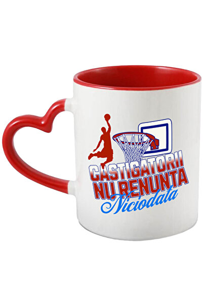 StoryGift Romania Cana cu Silueta Umana Saritura Baschet Cos Sport Joc In Ech...