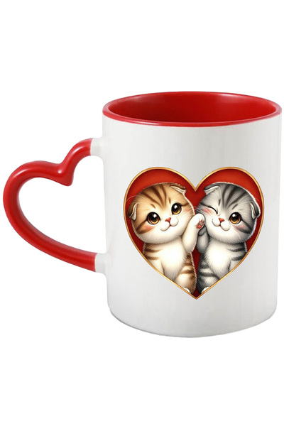 StoryGift Romania Cana cu 2 pisicute | ilustratie | Valentine's Day | zambesc...