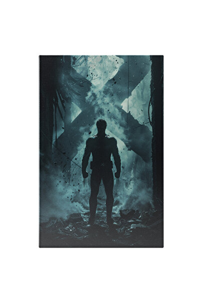 StoryGift Romania Tablou Canvas: Personaj Masculin Wolverine Prin Ruine - Fot...