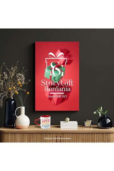 StoryGift Romania Cana Cu Mesajul "love Never Fails" - Iubirea Nu Da Gres Niciodata Cu Maner Inima, Cu ,stg