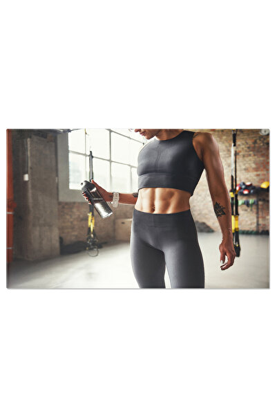 StoryGift Romania Tablou Canvas - Femeie In Forma Fizica La Sala: Athletic, B...