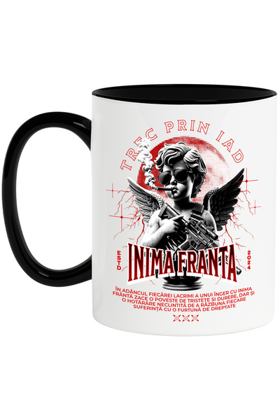 StoryGift Romania Cana Inger cu Inima Franta - Trec Prin Iad, 330ml, Ceramica...