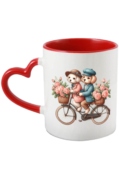 StoryGift Romania Cana cu 2 catei care se plimba cu bicicleta | ilustratie | ...