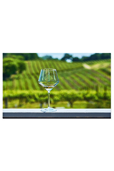 StoryGift Romania Tablou Canvas Pahar De Vin Alb Si Plantatii De Vitadevie O ...