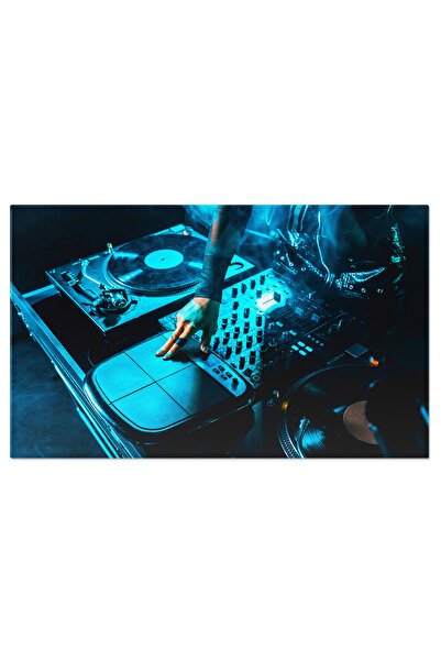 StoryGift Romania Tablou Canvas Muzica Si Vibratii Femeie Dj Manipuland Echipamentul Dj Intro Atmosfera De Club,