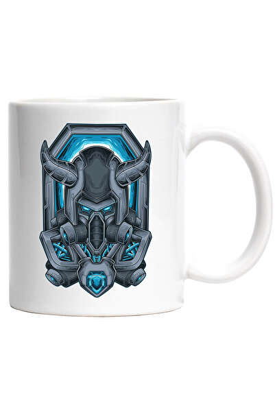 StoryGift Romania Cana Cu Luptator, Mecha, Viking, Coarne, SF, Robot, Multico...